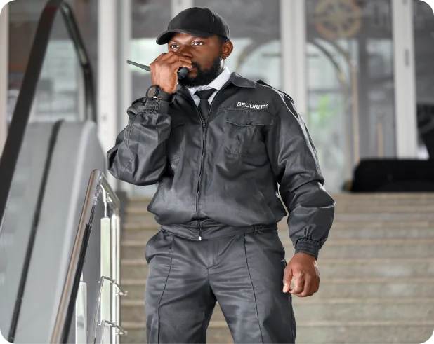 Facilities management team working in a commercial office space