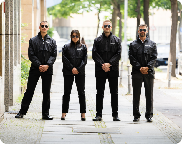 Facilities management team working in a commercial office space