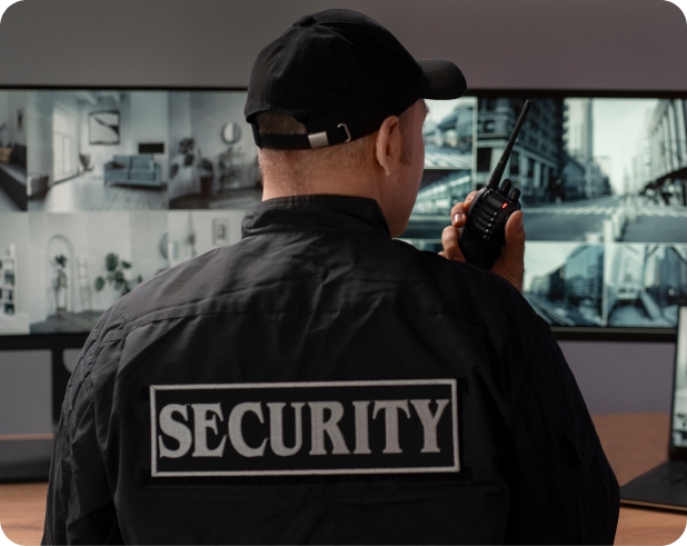 Facilities management team working in a commercial office space