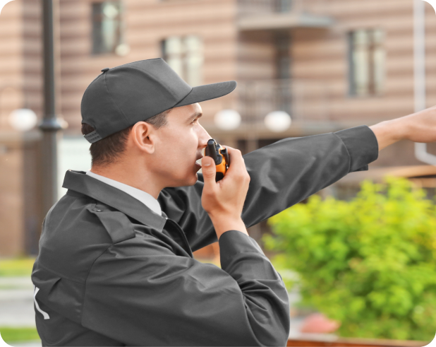 Facilities management team working in a commercial office space