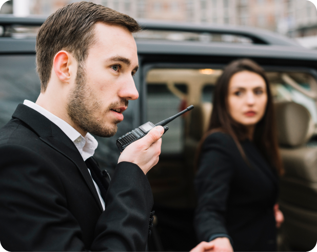Facilities management team working in a commercial office space