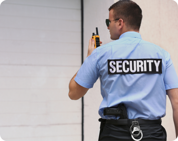 Facilities management team working in a commercial office space