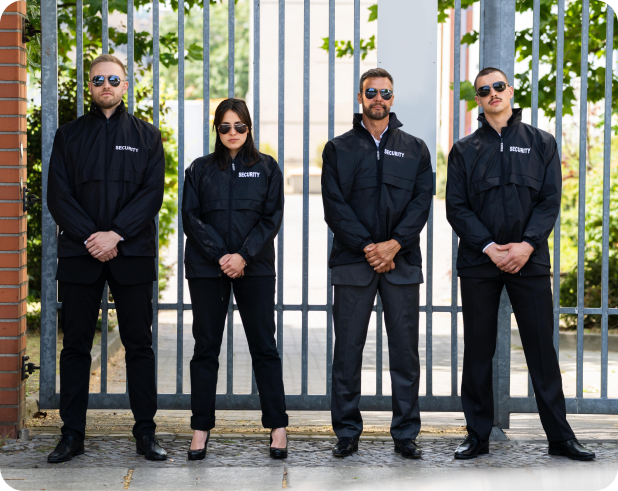 Facilities management team working in a commercial office space