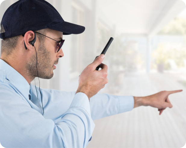 Facilities management team working in a commercial office space