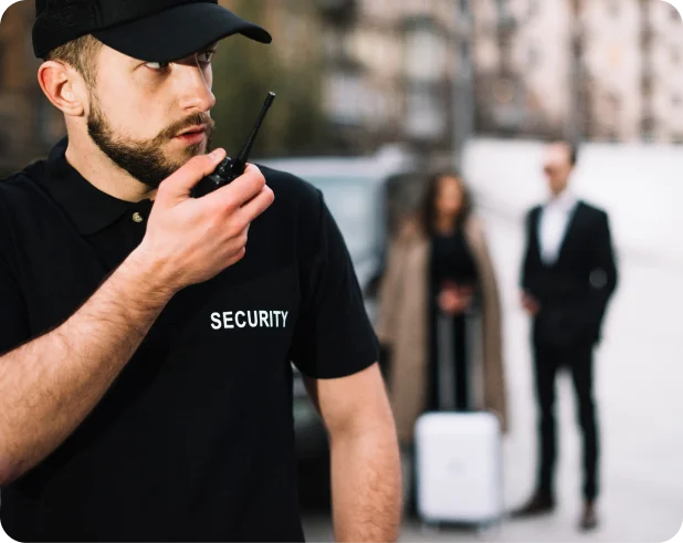 Facilities management team working in a commercial office space