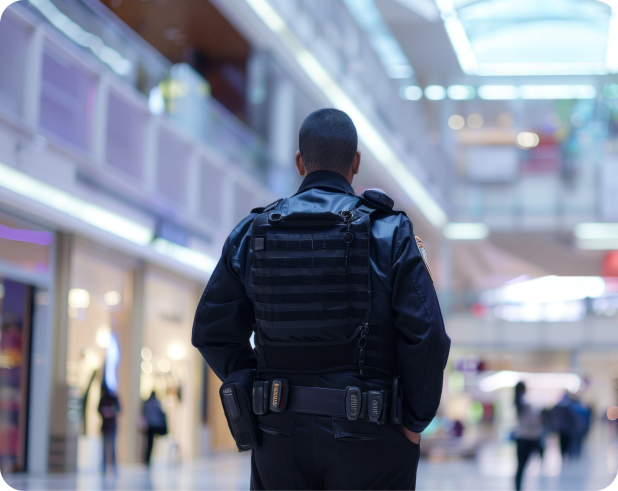 Facilities management team working in a commercial office space