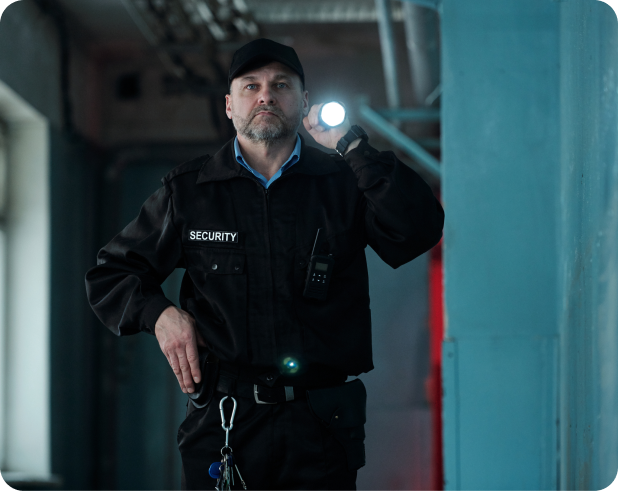 Facilities management team working in a commercial office space